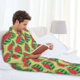 thumbnail image 4 of Mens Pajamas Set, summer watermelon Button Down Long Sleeve Loungewear Sleepwear Pjs sets for Men, 4 of 5