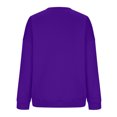 thumbnail image 5 of Crew Neck Sweatshirts Women Fall Oversized Crewneck Sweatshirt Vintage Fleece Pullover Loose Fit Cute Y2K Hoodie Purple L, 5 of 7