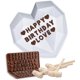 thumbnail image 2 of Heart Molds For Chocolate 8.7 Inch Large Silicone Cake Mold, 2 Pc Silicone Letter Mold And 4 Pc Hammer For Valentine Candy Mousse Cake, 2 of 4