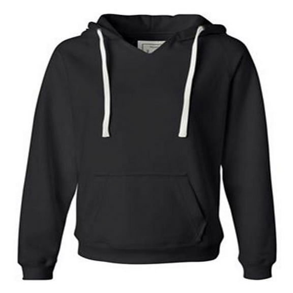 J. America Women's Sueded V-Neck Hooded Sweatshirt