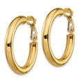 thumbnail image 2 of 14K Yellow Gold 4X20mm Polished Round Hoop Earrings, 2 of 7