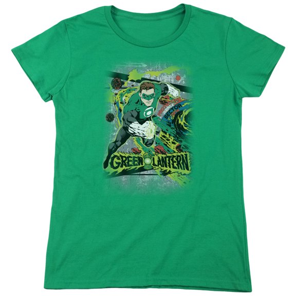 DC Comics Space Sector 2814 S/S Women's T-Shirt Kelly Green