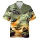 thumbnail image 2 of Camisas gráficas de aviones con estampado completo para hombres, camisa hawaiana de playa informal a la moda con diseño de avión, blusa de solapa de manga corta para hombres de la Fuerza Aérea, 2 of 5