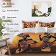 thumbnail image 4 of Black Orange Girls Boho Bedding 3 Piece Duvet Cover Set California King, Vintage Ethnic Abstract Art Soft Microfiber Comforter Cover with Zipper Closure & Pillowcases, FadeResistant Quilt Cover, 4 of 9