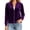 Purple, variant on Kukoosong Women's Velvet Bomber Jacket, Long Sleeve Full Zip Up Stand Collar Velour Coat with Pockets, Slim Casual Lightweight Outerwear for Spring Fall Daily Wear