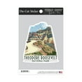 thumbnail image 2 of Die Cut Sticker Theodore Roosevelt NP, North Dakota, Road Scene, Contour Vinyl Sticker 3 to 6 inches, (Waterproof Decal for Cars, Water Bottles, Laptops, Coolers), Large, 2 of 5