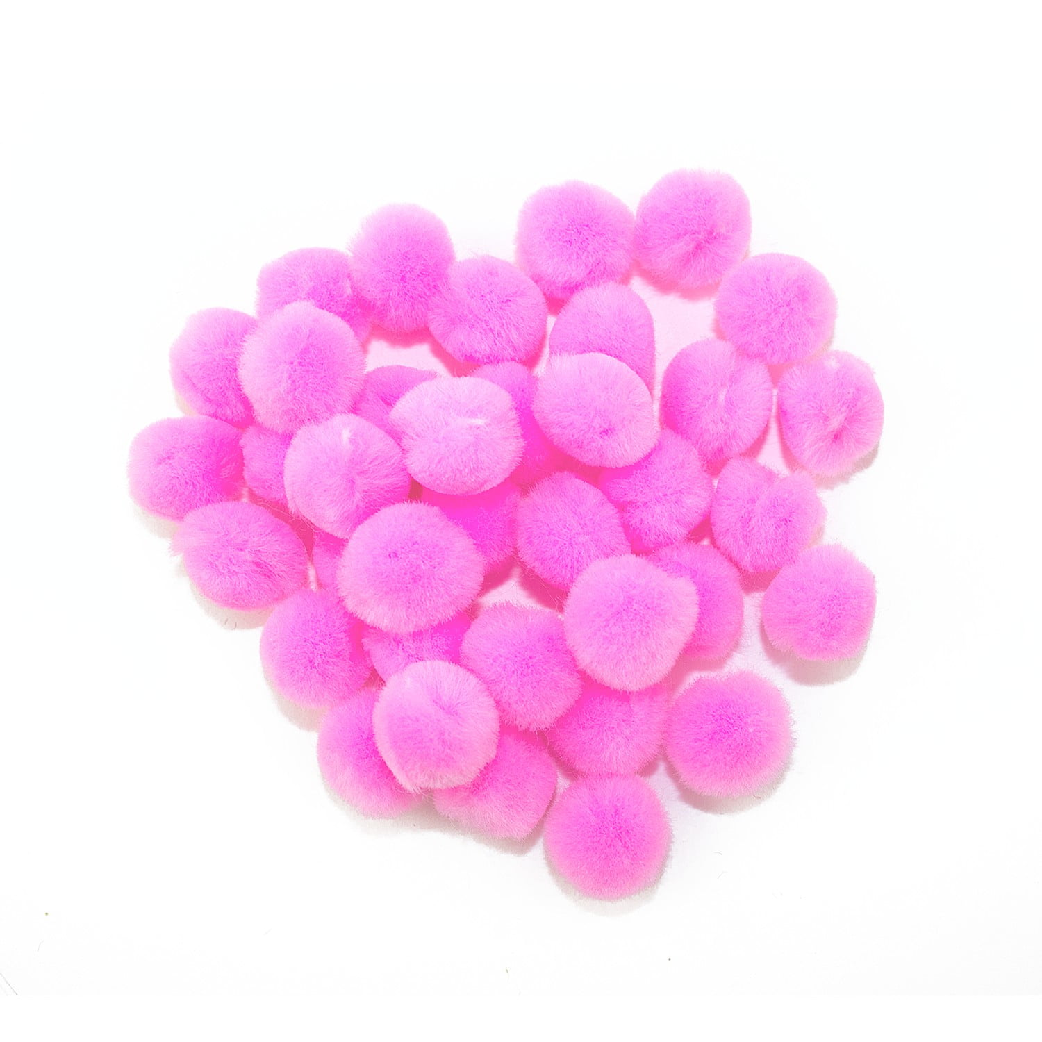 0.5 inch Pink Tiny Pom Poms Pieces - Walmart.com