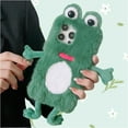 thumbnail image 4 of for Motorola Edge 50Ultra/Moto X50Ultra Furry Plush Phone Case, Funny Big Eye Frog Stuffed Soft Hand Feet Cute Cartoon Doll Fuzzy Fluffy Hairy Fur Phone Cover, 4 of 6