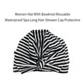 thumbnail image 5 of Women Hat With Bowknot Reusable Spa Long Hair Shower Cap Protective, 5 of 5