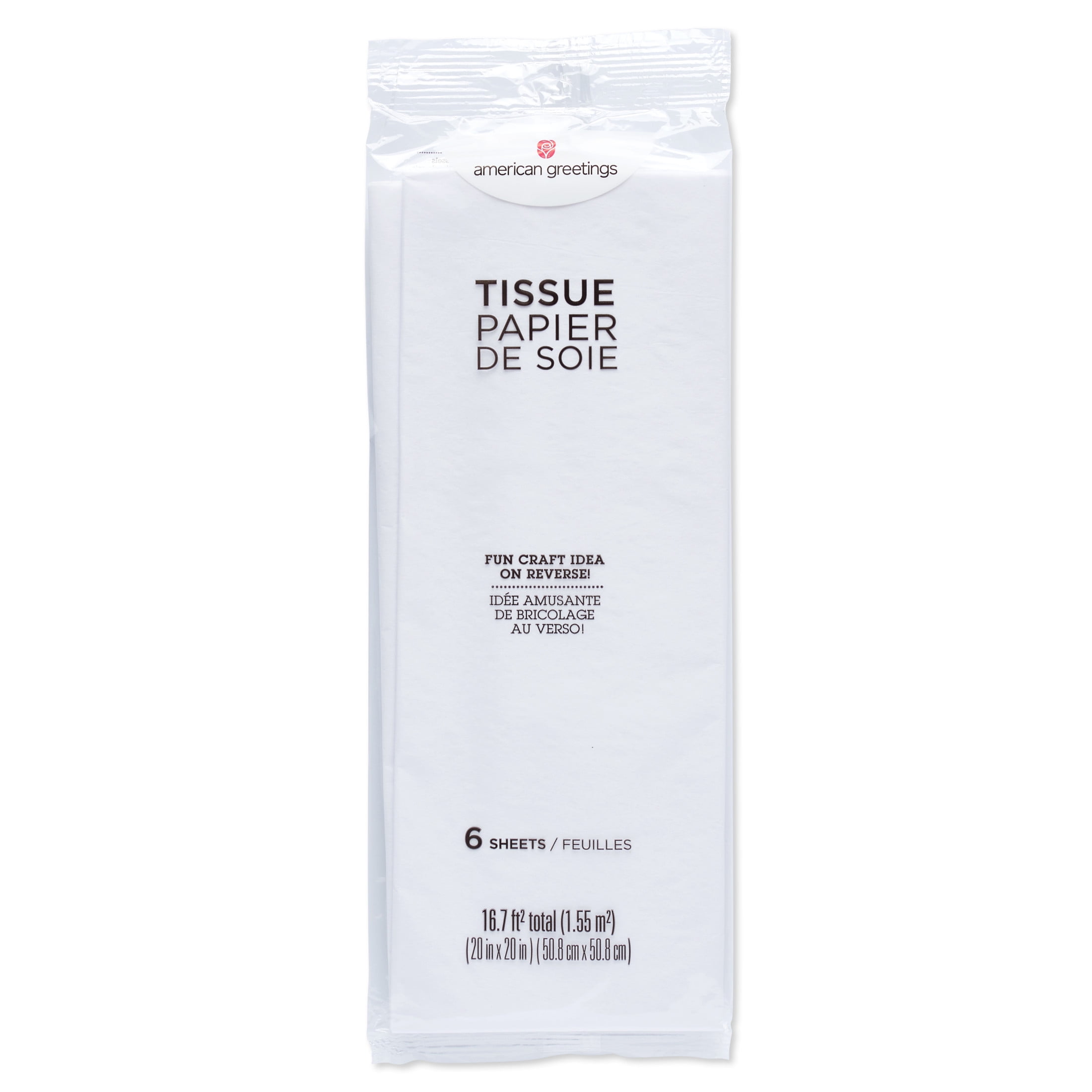 American Greetings All Occasion White Gift Tissue Paper, 20 in. x 20 in. (6-Sheets)