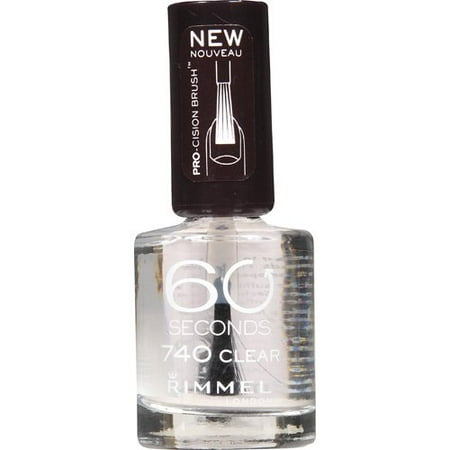 Rimmel London 60 Seconds Nail Polish, 740 Clear
