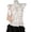 White, variant on Womens Cinched Elastic Waist High Halter Neck Tie Open Back Bubble Tank Top Y2k Cute Slim Fit Backless Crop Tops(Black,L)