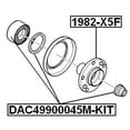 thumbnail image 2 of Febest FRONT WHEEL HUB # 1982-X5F OEM 31206756256, 2 of 2