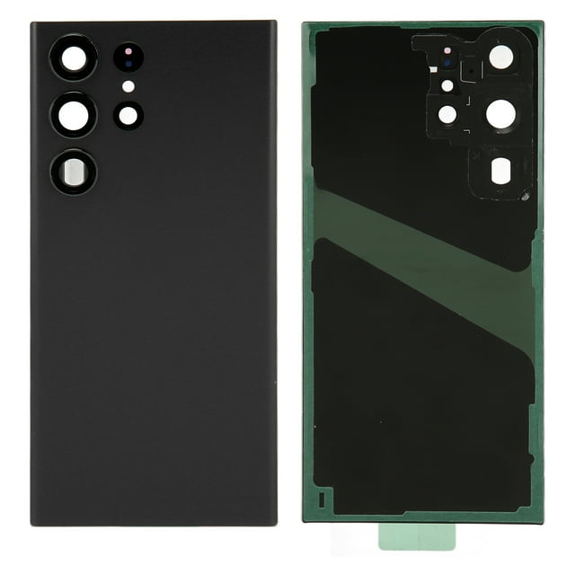 S23 Verre de Couverture Arrière Ultra, Couvercle de Porte Arrière de Remplacement avec Objectif de Caméra, Boîtier de Panneau de Porte de Batterie Arrière avec Kit d'Outils de Réparation Complet, Installation Facile