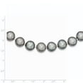 thumbnail image 2 of FB Jewels 14k White Gold 11-12mm Grey Near Round Freshwater Cultured Pearl Necklace, 2 of 2