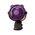 thumbnail image 2 of COM1950s Clip on Fan USB Rechargeable, Portable Desk Fan Mini with Ambient Light and Bear Ear Design, Quiet Stroller Fan for Dorm, Office and Travel, 2 of 6