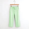 thumbnail image 5 of MLQIDK Womens Capris for Summer Striped Capri Pants Knee Length Elastic Waist Ladies Capris Dressy Casual Striped Capris with Pockets Light Green 2XL, 5 of 7