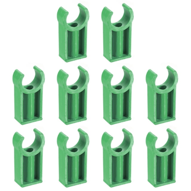 Unique Bargains PVC Pinces Clips, 20 Pack pour 20mm (3/4 ') Support de Cintre de Tuyau, Vert