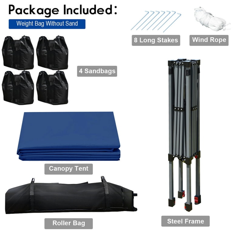 BOXOB 6st Vinyl Zandzakken, Zware Zandzakken met Handvatten voor Springkussens Canopy Tent Waterglijbanen Veilige Verankering voor Outdoor Opblaasbare Duurzaam Weerbestendig (Blauw