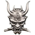 thumbnail image 1 of Pegatina japonesa Cola Skull Samurai Aleación de zinc Metal, 1 of 7