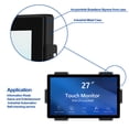 thumbnail image 3 of GreenTouch 27 inch 10 Points PCAP Open Frame Touch Screen LCD Display Monitors HDMI+VGA+DVI 1920x1080 Black, 3 of 6