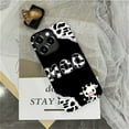 thumbnail image 7 of Punmada Compatible with iPhone 11 Pro Glossy Case For Girl Boy Full Body Protective Hard Shell Esthetics Pattern Black and White Cow, 7 of 7
