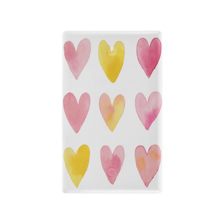 IAUYY Retardant PC Material Unused Outlet Cover Switch Plate Covers Easy DIY Installation with Screws Light Switch Cover Plate Watercolor and Pastel Yellow