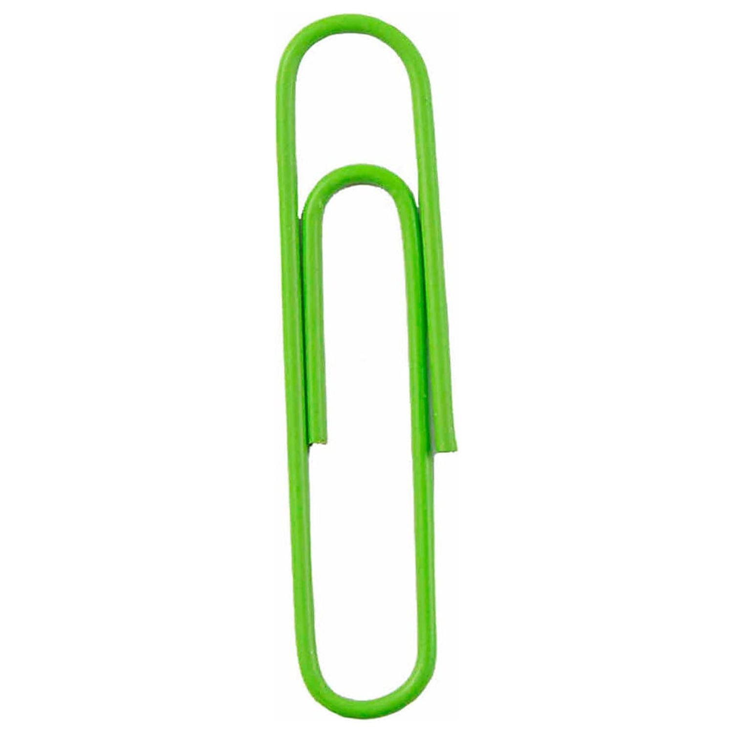 JAM Paper Jumbo Paper Clips Lime Green 3/Pack (21830627B)