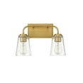 thumbnail image 2 of Trade Winds Lighting 2-Light Bathroom Vanity Light In Natural Brass, 2 of 6