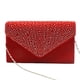 thumbnail image 1 of Sonducket Bolso tipo sobre para mujer, con broche Rectangular, diamantes de imitación, elegante, a la moda, para fiesta de negocios, bolso Bolsas de mensajero y de hombro Rojo, 1 of 6