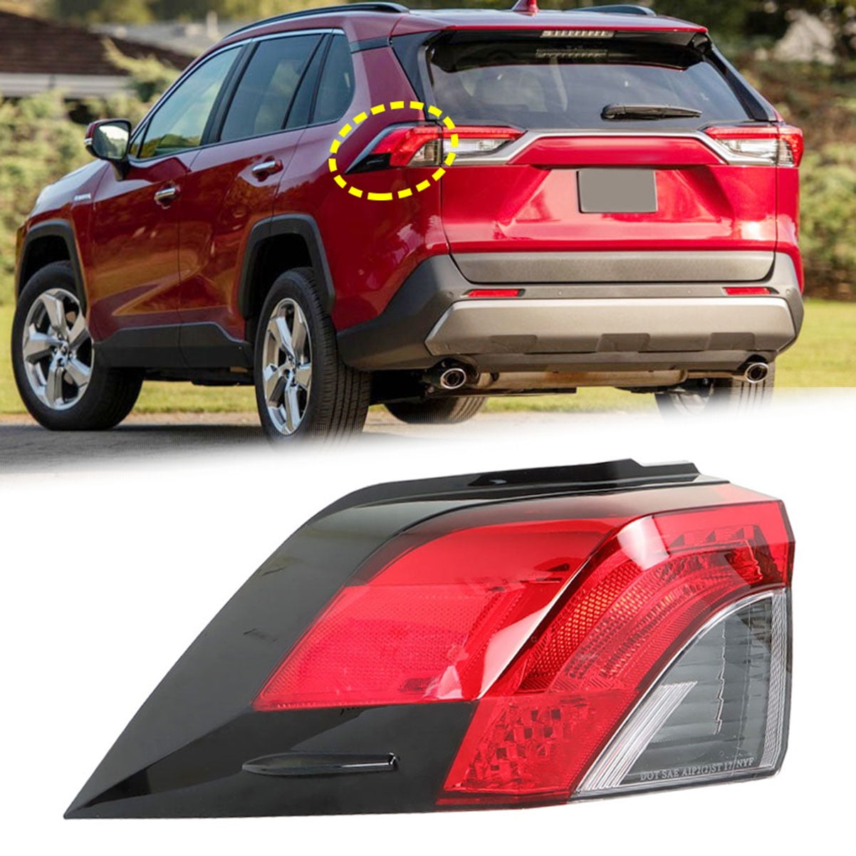 Fit for 1920 RAV4 Tail Light Housing Assembly LH (without Bulbs)