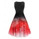 thumbnail image 2 of Vestido Talla Extra Estampado Copo de Nieve Color Ombre Rosegal  Vestidos casuales de talla grande, 2 of 5