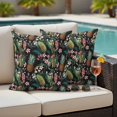 thumbnail image 4 of Outdoor Pillow Covers Pack of 2, Summer Pineapple Pink Flower Green Leaves Waterproof Throw Pillowcase Cushion Cases, Tropical Plant Decorative Pillow Cover for Couch Sofa Home Bed Patio, 4 of 9