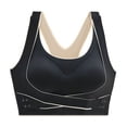 thumbnail image 1 of Sujetador deportivo ajustable sin aros de acero para mujer, ropa interior fina de talla grande sin costuras con hebilla delantera y parte trasera hermosa, 1 of 2