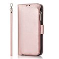 thumbnail image 2 of SaniMore iPhone 14 6.1" 2022 Case with Wrist Strap 2 in 1 Zipper Wallet [Card Slots] Premium PU Leather Skin [Retro Durable] Shockproof Anti-scratch Kickstand Business Cover For iPhone 14, Rosegold, 2 of 8
