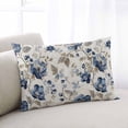 thumbnail image 2 of Vintage Flowers Brown Leaves Watercolor Throw Pillow Cover, Pillowcase Protectors with Zipper, Breathable Decorative Lumbar Pillow Case Cover, Pillow Shams for Couch Sofa 12x20Inch, 2 of 7