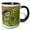 Black/White, variant on 3drose, Carolina Chickadee, Poecile Carolinensis, in Live Oak Tree, Florida, 11oz Mug