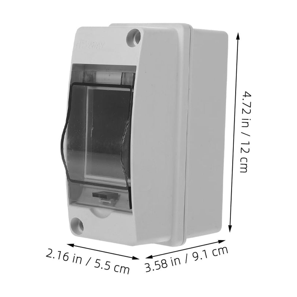 Raindrops 3pcs  2 Way Weatherproof Breaker Box IP65 ABS Distribution Box Plastic Electrical Box Clear Cover Circuit Box for Outdoor Lighting Landscape