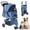 Blue, variant on Gianna 3-Wheel Pet Stroller for Dogs, Jogging Stroller with Breathable Mesh Window, Large Storage Basket and Cup Holder