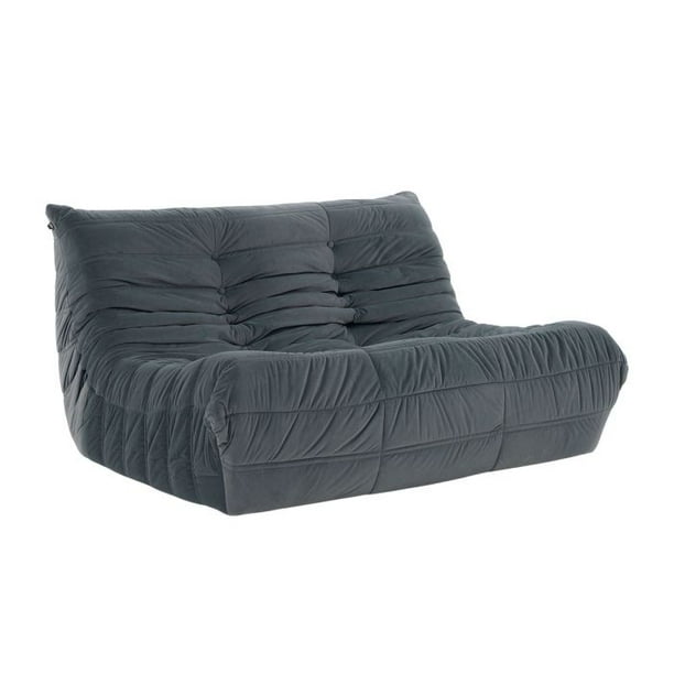 Sofá 2 cuerpos réplica Togo Estilo Contemporáneo Color Gris oscuro Gaia Herbs Togo
