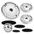 thumbnail image 1 of Tapa de llama de corona de quemador universal para horno, cocina, encimera de gas, tapa de quemador de llama de corona compatible con todos los modelos entre S, 1 of 5