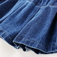 thumbnail image 4 of Girls' Dresses Toddler Kids Girls Summer Solid Denim Skirt Elastic Waist Thin Breathable Mini Skirts Skirts for Girls Blue 12 Months-18 Months, 4 of 7