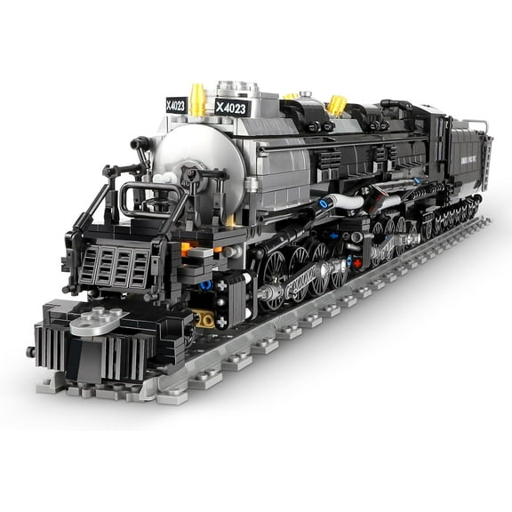 SKQIT Large Steam Model Train Building Blocks, Articulated Steam Locomotive Building Block Set, The Ultimate Gift Set for Adult Train Enthusiast