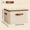 XXL-56L-49x37x31CM, variant on Heavy-duty Hard Shell Cotton Linen Zipper Storage Organizer Box with Lid Large Household Storage Box for Clothes Toys Blankets