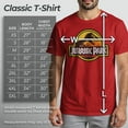 thumbnail image 5 of Men's Jurassic Park Logo Outlined  Graphic Tee Red 3X Large, 5 of 10