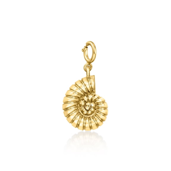 Ross-Simons 18kt Gold Over Sterling Nautilus Seashell Charm, Women's, Adult