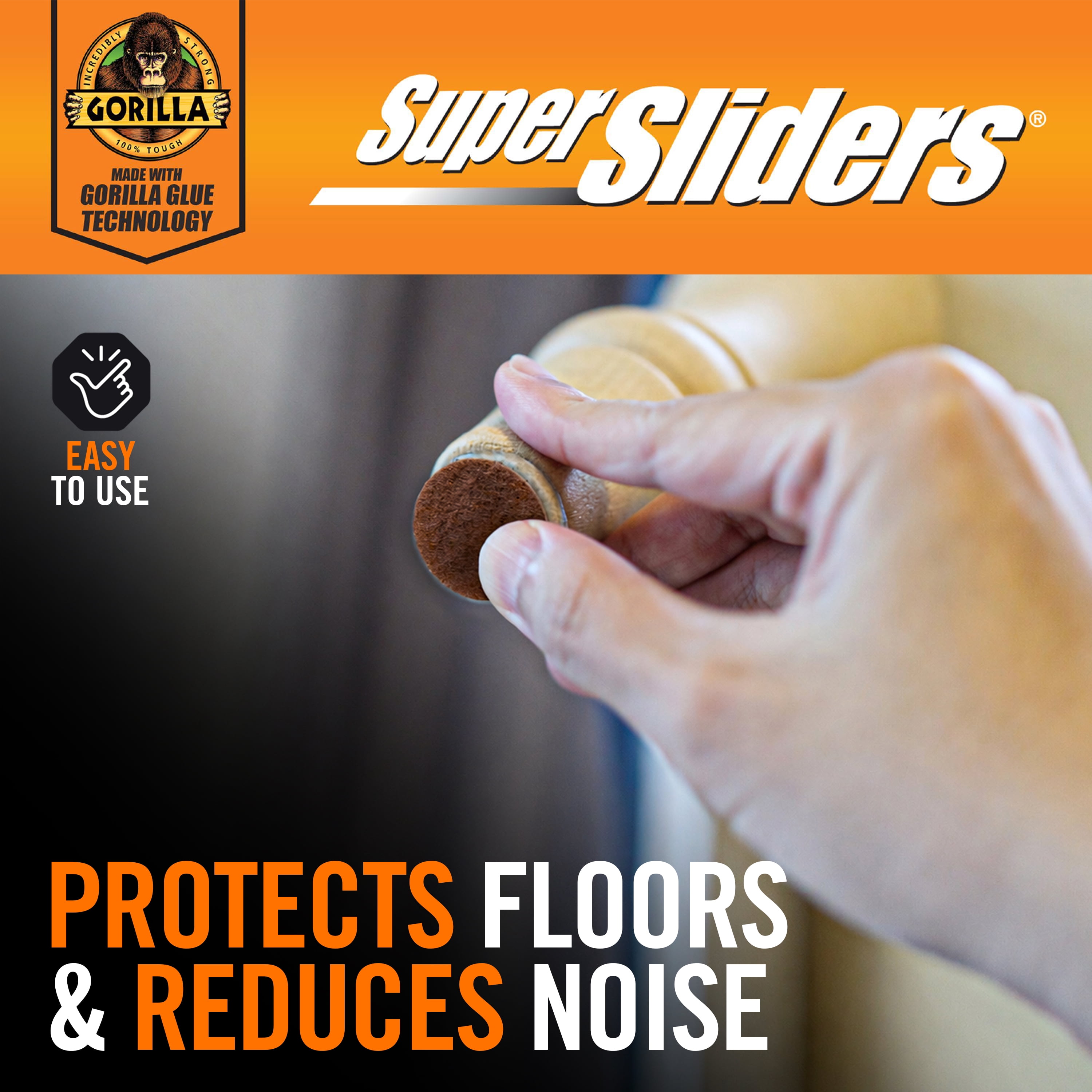 SSGG Brown Assorted Felt Pads with Gorilla Glue Technology, 134 Count