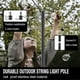thumbnail image 4 of Set of 2 Fairy Lights Poles, 3 Metres, Outdoor Hanging Poles with Hooks for Camping, Patio and Garden, 4 of 5