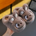 thumbnail image 2 of PWPSG Kids Slippers Girls Boys House Shoes Fall Winter Fleece Slippers Soft Comfy Plush Warm with Cute Cartoon Design Indoor Shoes Coffee 34, 2 of 5