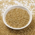 thumbnail image 3 of 1bag Cylinder Seed Beads Silver Lined Round Hole Uniform Size Goldenrod 2x1.5mm Hole: 0.8mm about 40000pcs/bag about 450g/bag Gold, 3 of 4